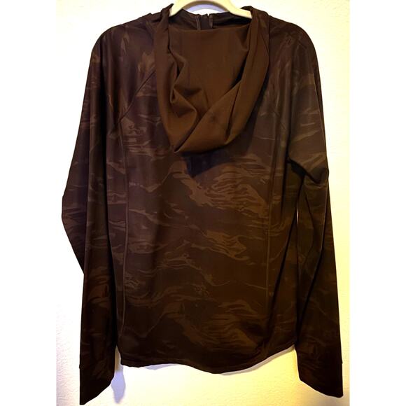 GapFit Recycled Brushed Power Jacket NWT - XL TALL Camo Brown #706805 - Picture 3 of 6